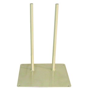 Base 2 pinos, 30x30cm, p/manequim de plastico, em ferro pintado.