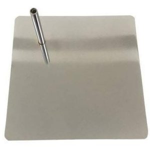 Base 1 pino, p/manequim de fibra, cromado, 35x35cm, 4mm, Basf.