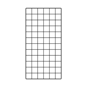 Tela aramada, SM, 30x60cm, preta/branca.