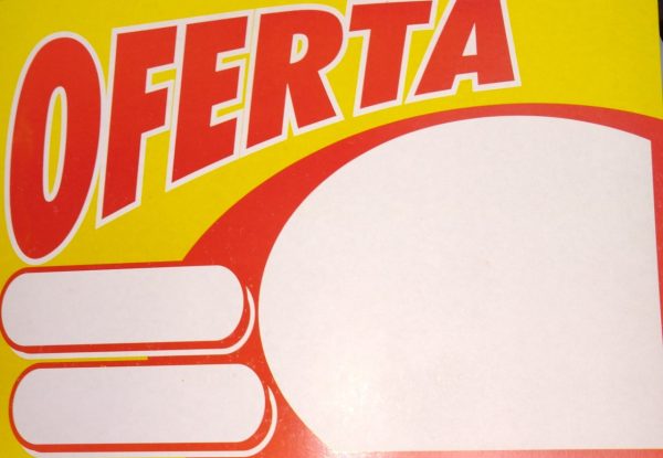 Etiqueta p/preço, papel, 22x30cm.