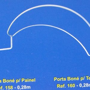 Expositor p/ bone p/ painel, branco/preto/cromado.
