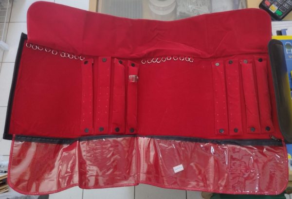 Estojo p/ joias, vermelho/preto.