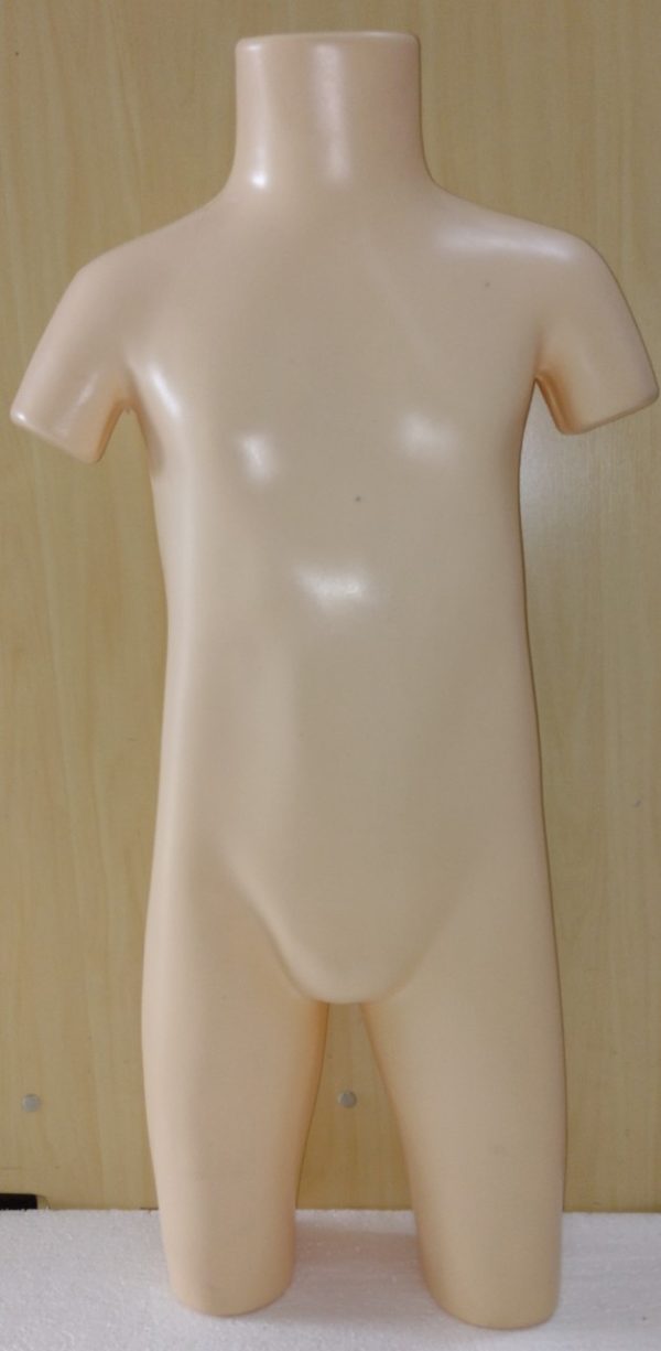 Manequim infantil, plastico bege.