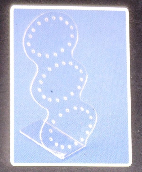 Porta brinco violao, acrilico transparente, alt.17 cm, AND.
