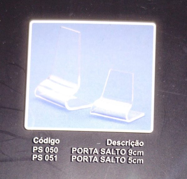 Porta salto p/expor sapato, 5cm ou 9cm ,AND.