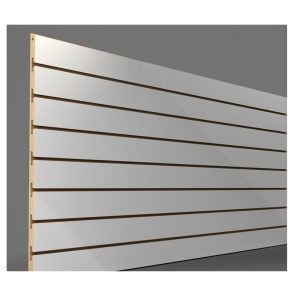 Painel canaletado, em mdf, branco/preto.