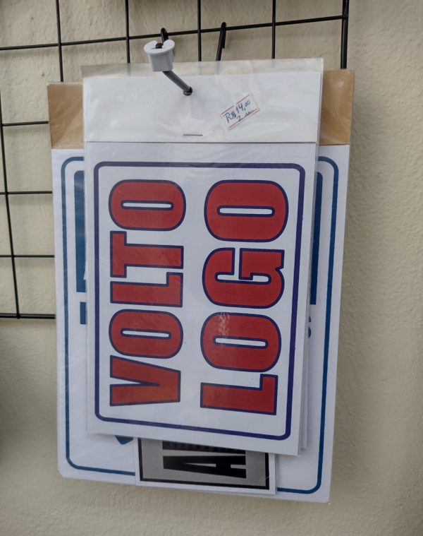 Placa em PVC, VOLTO LOGO, (2 unidades) .